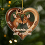 7048OGE1 3d druck effekt gemeinsam alt werden acryl weihnachtsschmuck personalisiert paar pferdehirsch 7048O