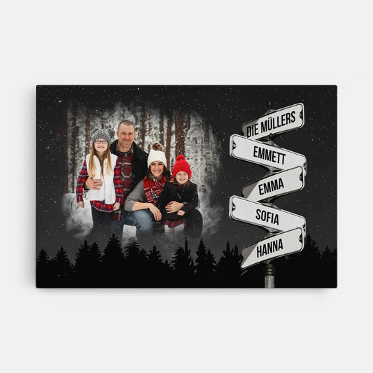 7050CGE1 namensschilder mit foto personalisierte leinwand familie_ 7050C8TAI
