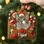 7109OGE2 katzen briefumschlag personalisierter weihnachtsschmuck foto_ acryl 7109OTMND