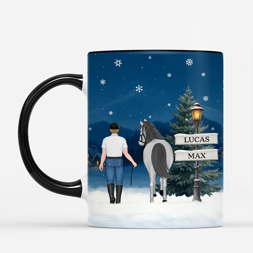 7139MGE2 pferd und mensch_ weihnachtstasse personalisiert_ 7139M3Z5U