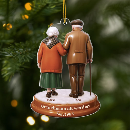 7148OGE1 3d druck effekt gemeinsam alt werden seit acryl weihnachtsschmuck personalisiert altere paare_ 7148OTQNG