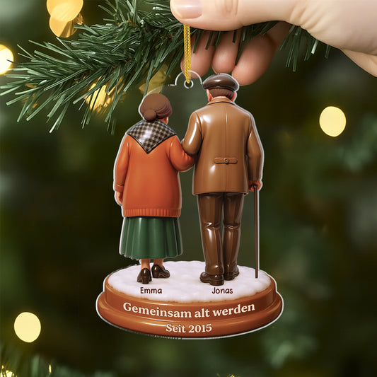 7148OGE2 3d druck effekt gemeinsam alt werden seit acryl weihnachtsschmuck personalisiert altere paare_ 7148OTQNG