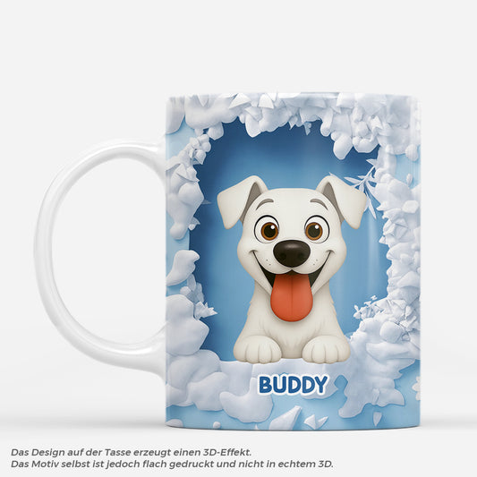 7149MGE1 3d druck effekt hund cartoon eisdecke personalisierte tasse hund_ 7149M8MZD