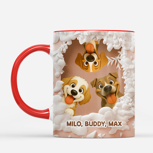 7149MGE2 3d druck effekt hund cartoon eisdecke personalisierte tasse hund_ 7149M8MZD