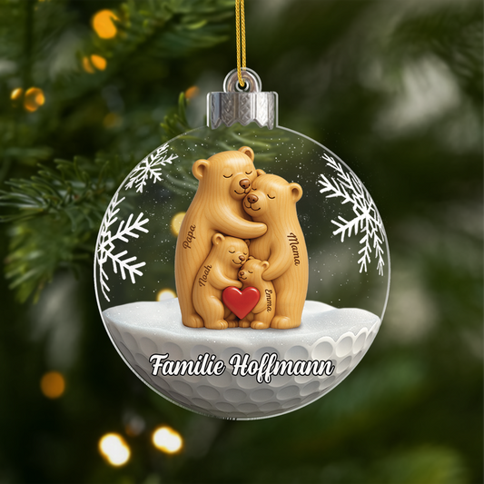 7158OGE1 3d druck effekt familie bar acryl weihnachtsschmuck personalisiert familie schneeflocken 7158OTT5I