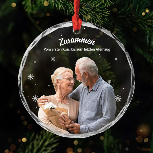 7160OGE1 zusammen glas weihnachtsschmuck personalisiert paar 7160OTL5G