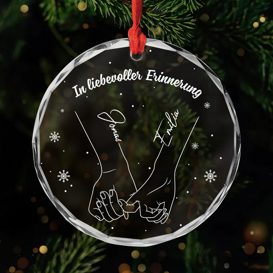 7161OGE1 in liebevoller erinnerung glas weihnachtsschmuck personalisiert paar 7161OTT5G
