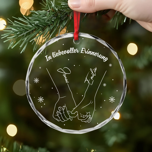 7161OGE2 in liebevoller erinnerung glas weihnachtsschmuck personalisiert paar 7161OTT5G