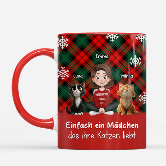7170MGE2 einfach ein mann der seine katze liebt weihnachtstasse personalisiert 7170MKPCD