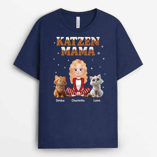 7216AGE2 katzenpapa katzenmama katzen t shirt personalisiert weihnachten 7216ATYZD