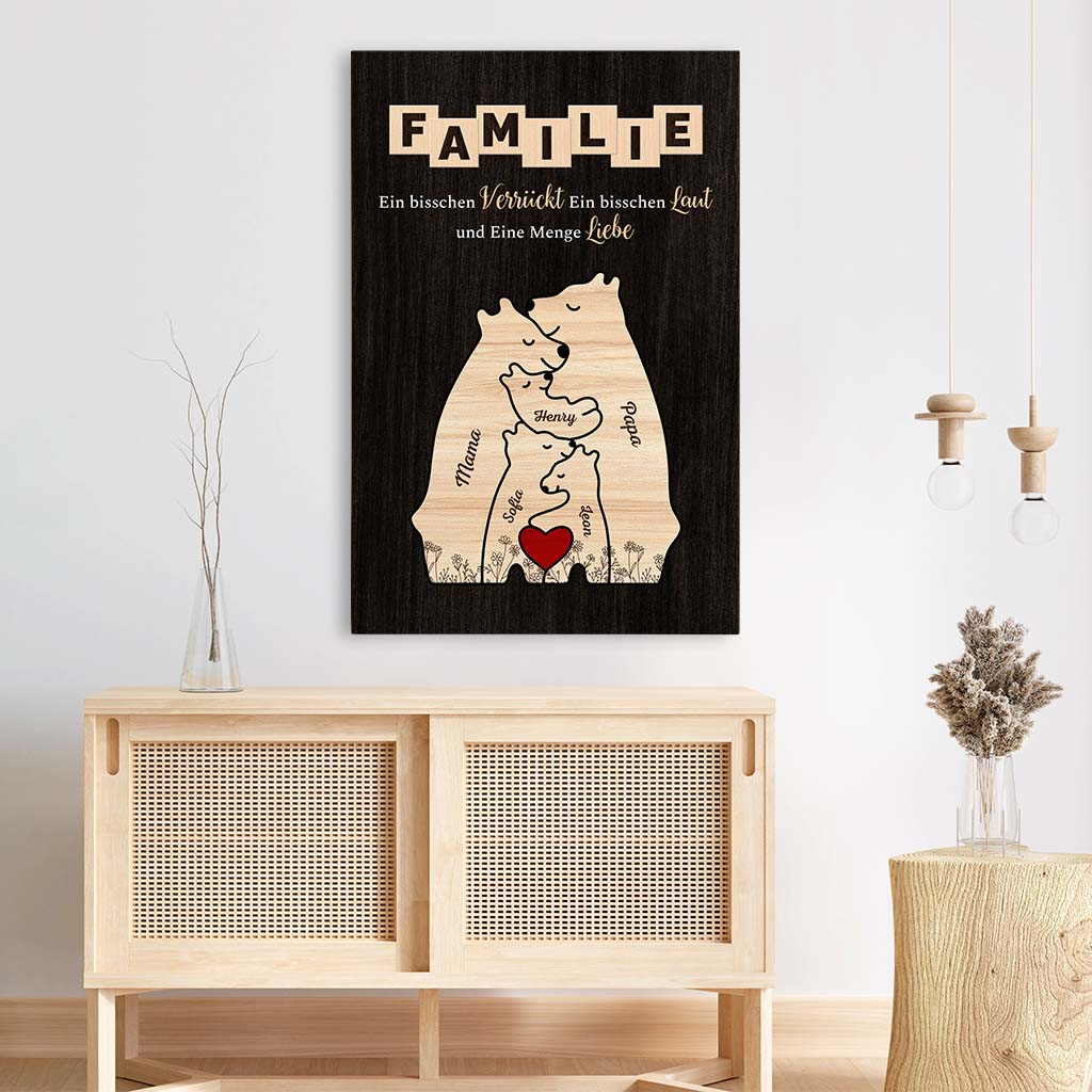 7266CGE3 familie bar etwas verruckt etwas laut und ganz viel liebe personalisierte leinwand 7266CTT5I