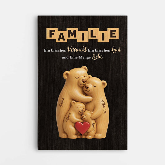 7267CGE1 3d druck effekt familie bar etwas verruckt etwas laut und ganz viel liebe personalisierte leinwand 7267CTT5I