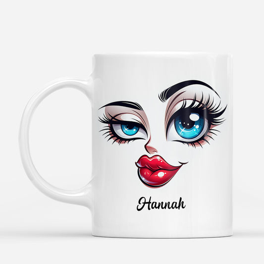 7279MGE1 lustiges gesicht personalisierte tasse fur frauen 7279M3PCA