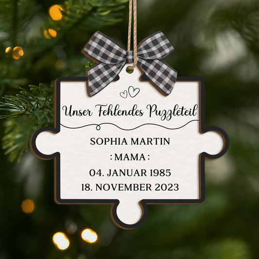 7290OGE1 unser fehlendes puzzleteil personalisierte 2 schicht holz ornamente weihnachten zur erinnerung 7290OTQCA