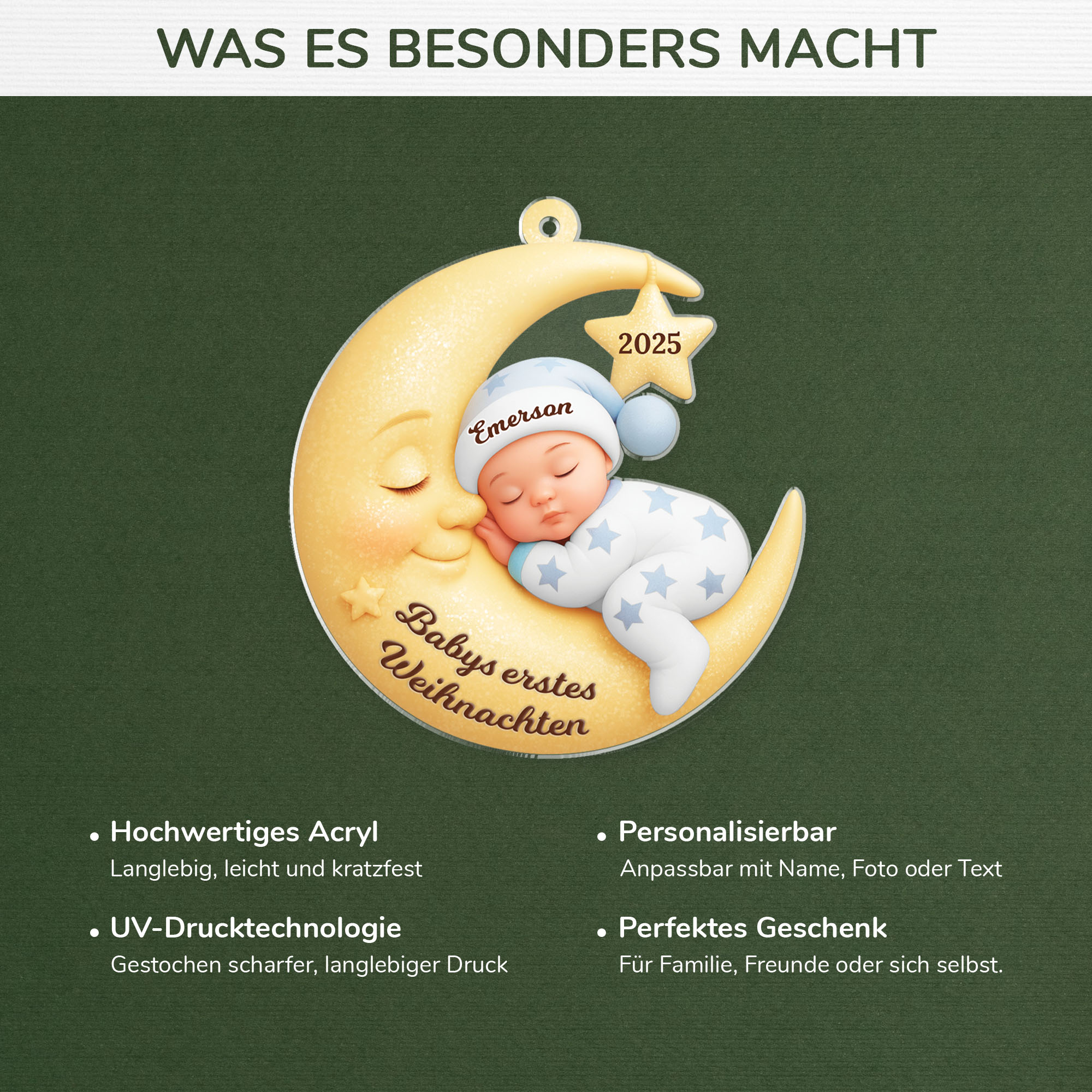 7330OGE4 mein erstes weihnachten personalisiert_er weihnachtsschmuck acryl kinder 7330O3Q5K