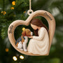 7337OGE1 hund und madchen personalisierte 1 schicht holz ornamente weihnachten frauen 7337O3H5C