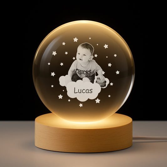 7356LGE1 kind mit foto baby kristallkugel personalisiert_ 7356LKQ5K