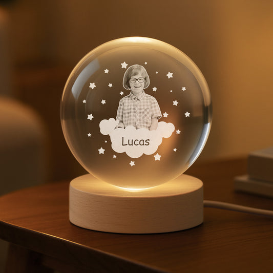 7356LGE2 kind mit foto baby kristallkugel personalisiert_ 7356LKQ5K