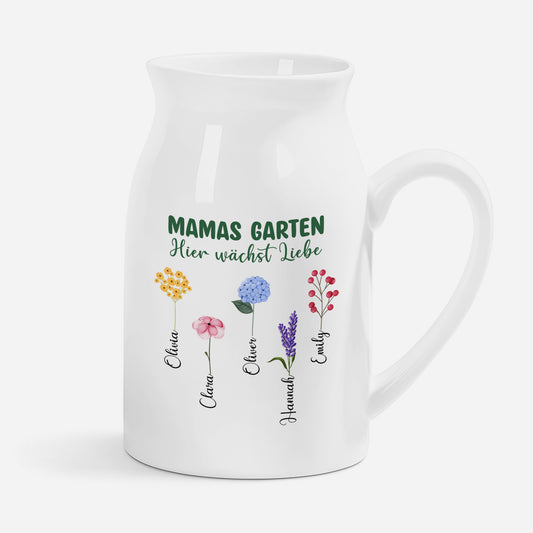 7379OGE1 mamas garten hier wachst liebe personalisiertes geschenk  keramik vase mamaoma 7379o6q5a