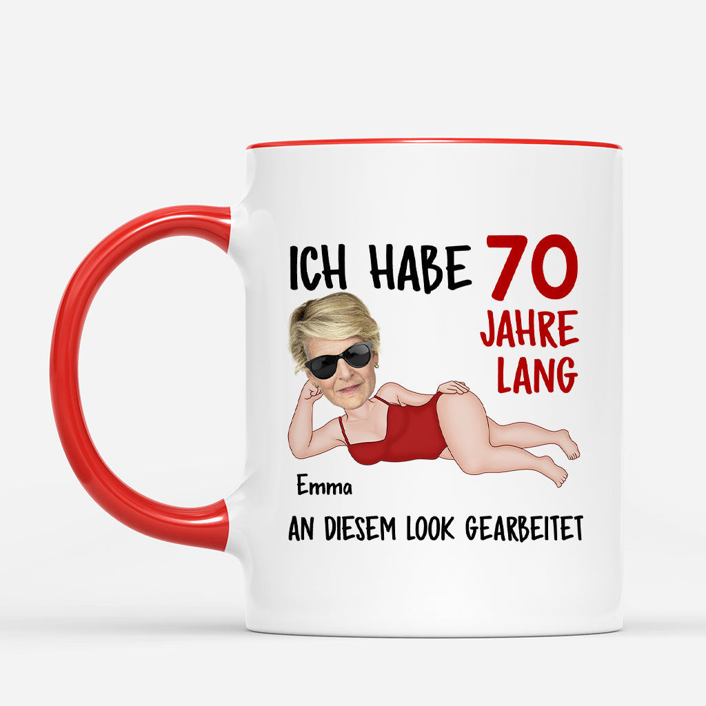 7431MGE2 ich habe 80 jahre lang an diesem look gearbeitet personalisierte tasse mit gesicht frauen manner 7431M