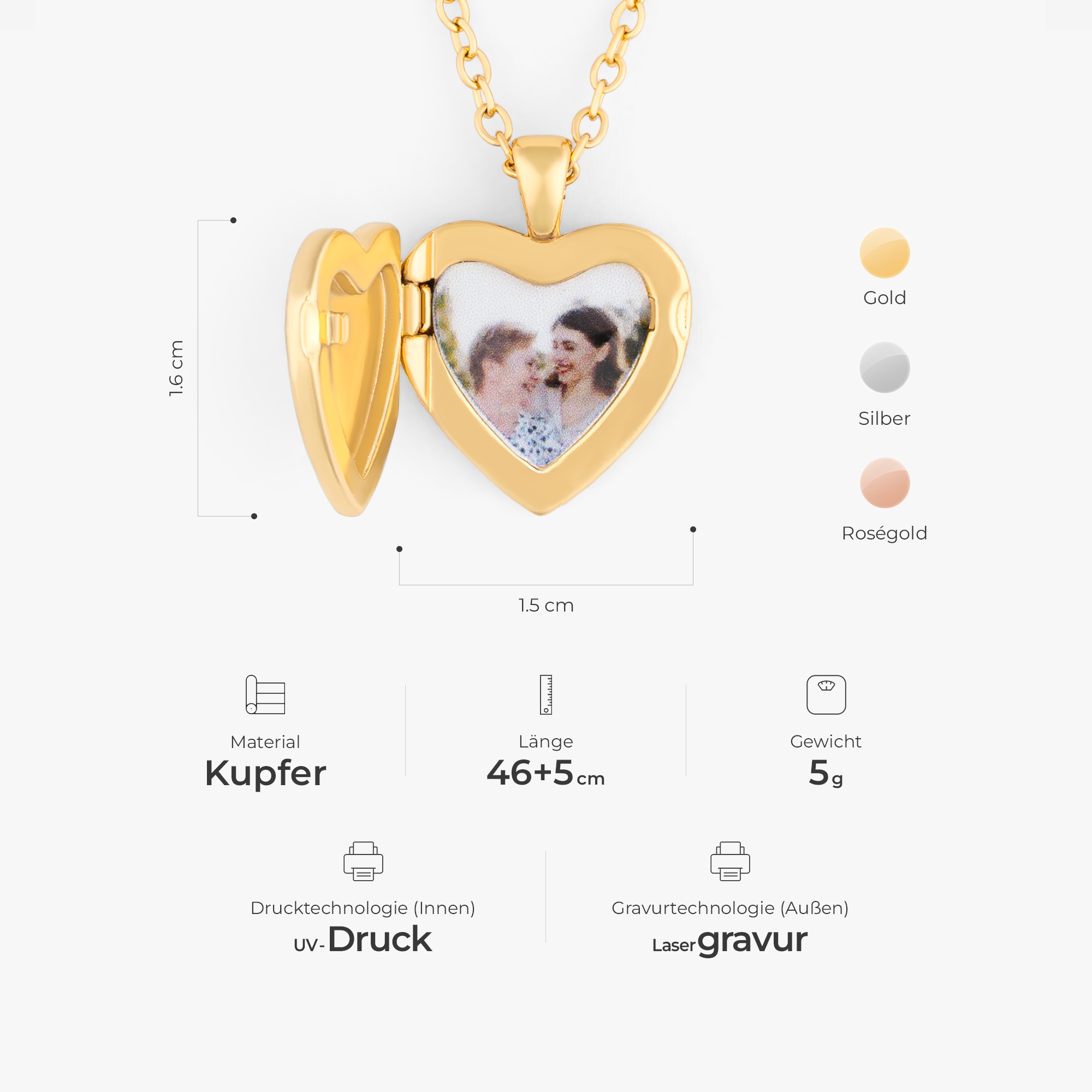 7470JGE3 herzkette mit foto personalisierte halskette damen_ manner 7470J0P5A