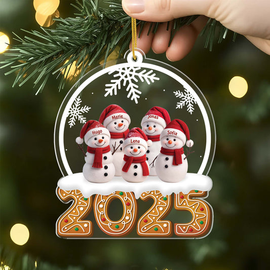 7499OGE2 3d druck effekt schneemann lebkuchen acryl weihnachtsschmuck personalisiert familie 7499OTL5I