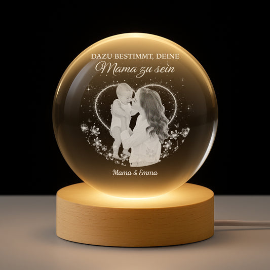7674LGE1 geboren um deine mama personalisierte geschenke foto  kristallkugel werdende mama 7674l3pza
