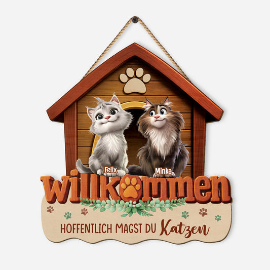 7707QGE1 hoffentlich magst du katzen personalisierte geschenke katze  turschild holz_ 7707q3lad