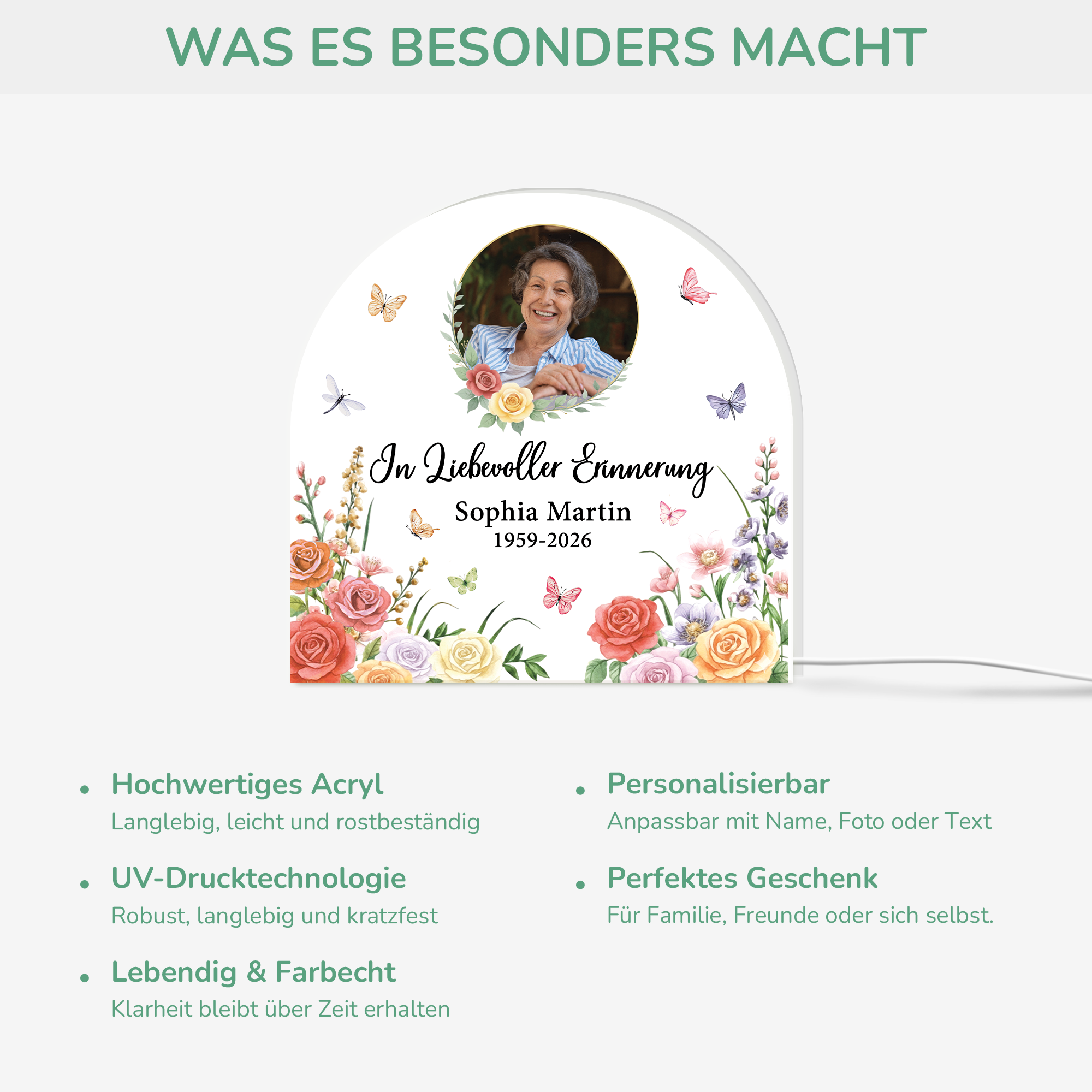 7714LGE4 in liebevoller erinnerung personalisierte lightbox mamaoma zur erinnerung 7714lcrca