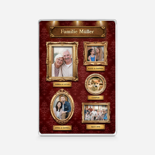 7790RGE1 3d druck effekt die familie rechteck acryl aufsteller personalisiert foto 7790rslai