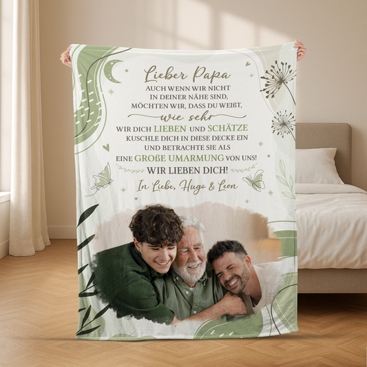 7807BGE2 liebe mama kuschle dich in diese decke ein personalisierte geschenke foto  kuscheldecke mama  papa 7807b3eza