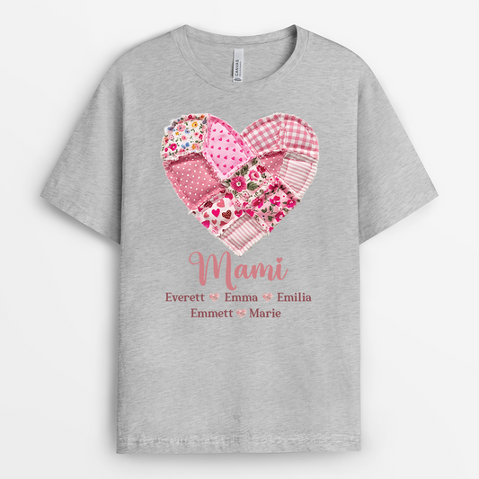 7809AGE2 oma  enkelkinder patchwork personalisiertes geschenk  mama  oma t shirt 7809a8fca