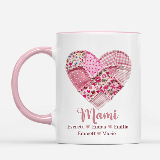 7809MGE2 oma  enkelkinder patchwork personalisiertes geschenk  mama  oma tasse 7809m8fca