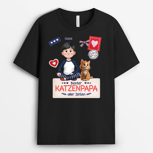 7816AGE1 bester katzenpapa der welt personalisiert_e geschenke katze  t shirt strick optik 7816acfmd