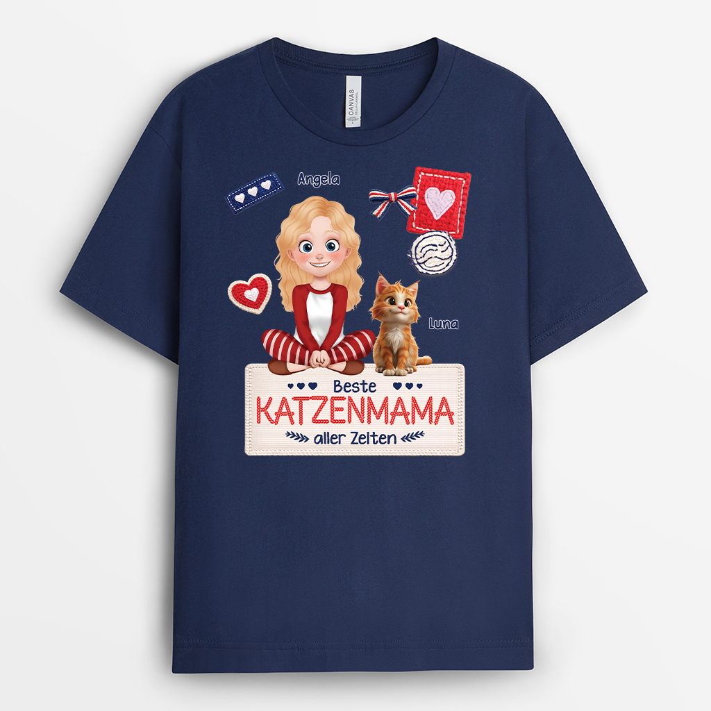 7816AGE2 bester katzenpapa der welt personalisiert_e geschenke katze  t shirt strick optik 7816acfmd