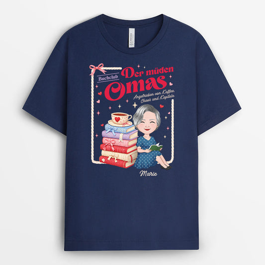 7843AGE2 club der muden mamas personalisierte geschenke fur leseratten frauen  oma  mama t shirt strick optik 7843a6vna
