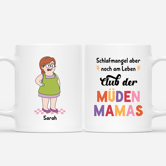 7845MGE1 club der muden mamas personalisiertes geschenk  papa  mama tasse 7845m6hwa