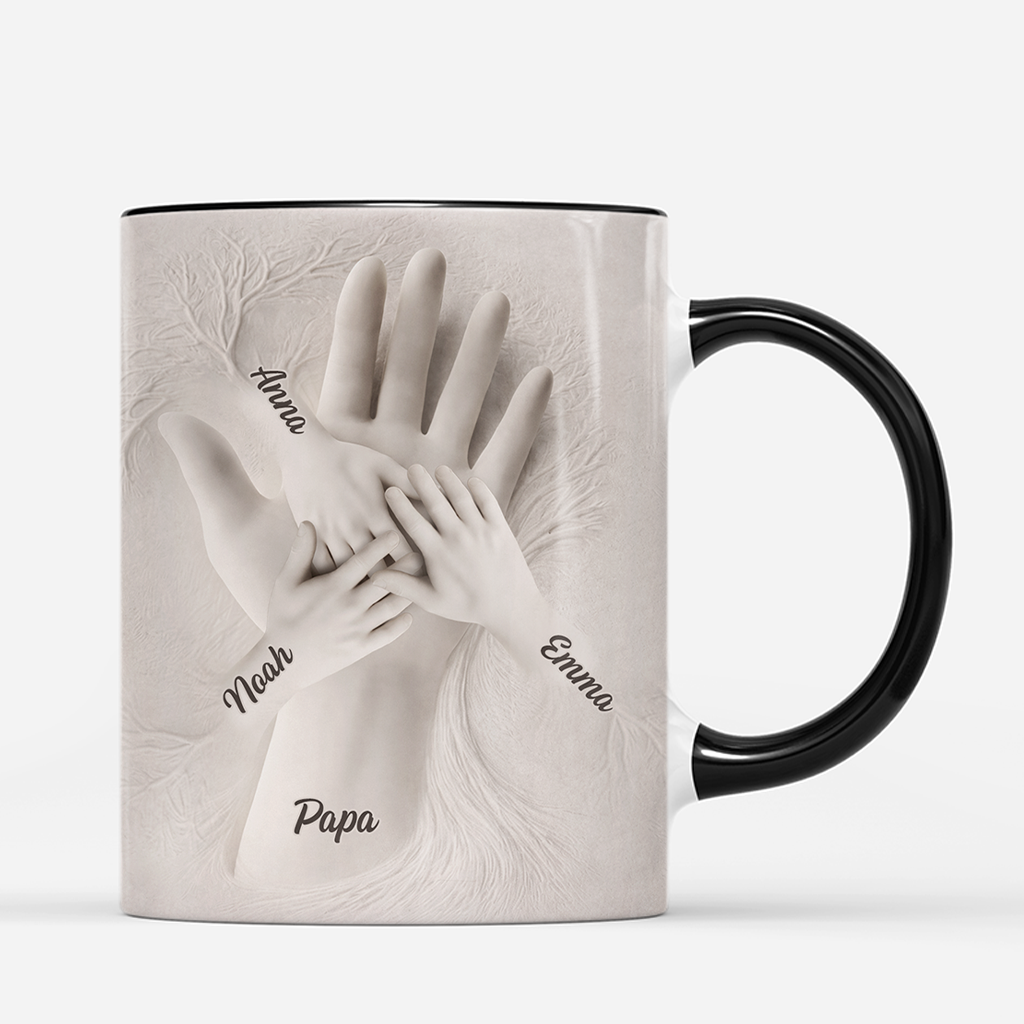 7873MGE3 3d druck effekt du bist das stuck das uns zusammenhalt personalisiertes geschenk  mama  papa tasse 7873mtfza