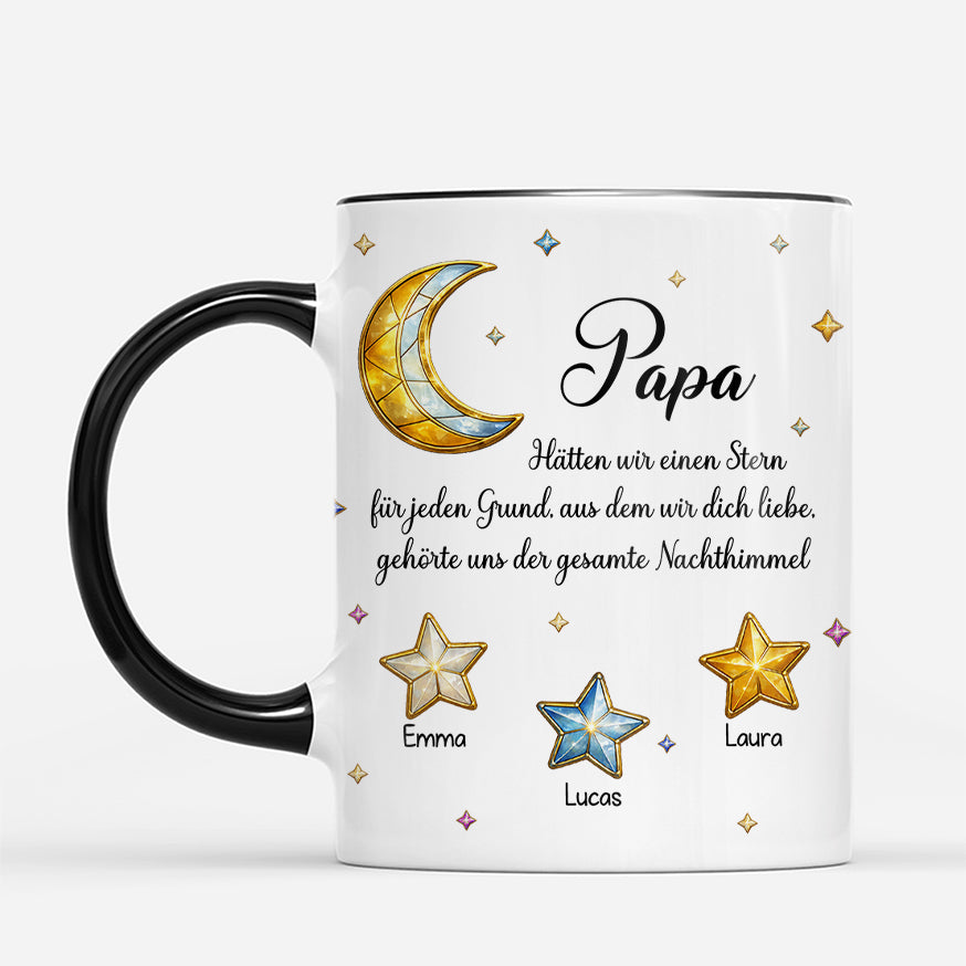 7877MGE2 jeder stern am himmel steht fur einen grund warum ich dich liebe mama  papa tasse personalisieren 7877mtlma