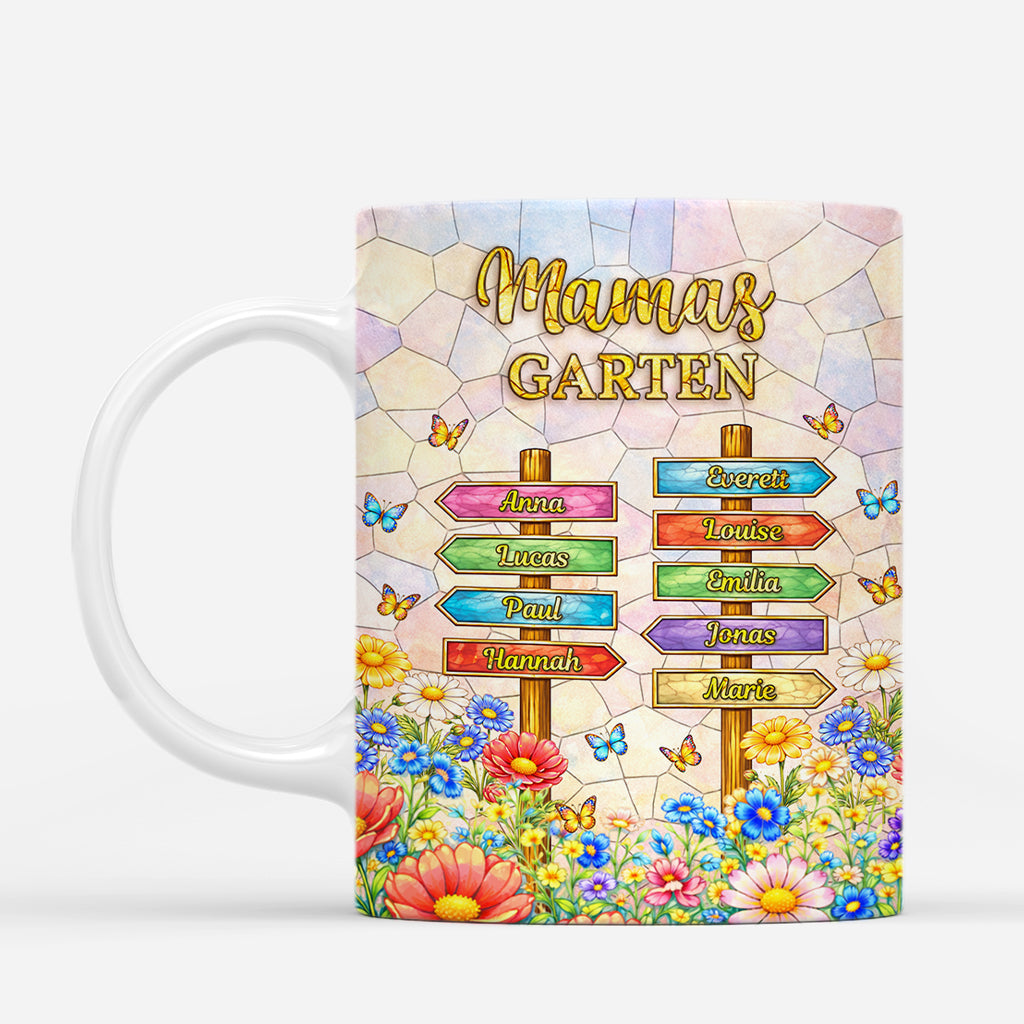 7919MGE2 3d druck effekt omas garten personalisiertes geschenk  oma  mama tasse wegweiser schilder 7919msfca