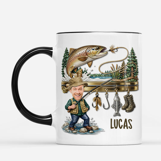 7958MGE2 3d druck effekt angler  fische personalisiertes geschenk  opapapa tasse 7958m6pab
