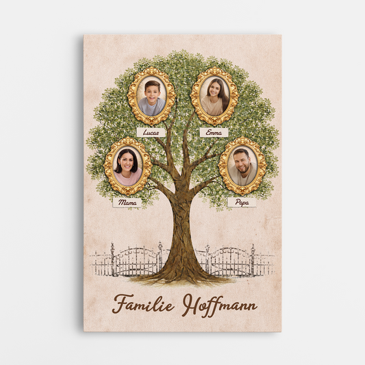 8009CGE1 familie personalisierte geschenke foto  leinwand familie_ baum 8009c6fwi