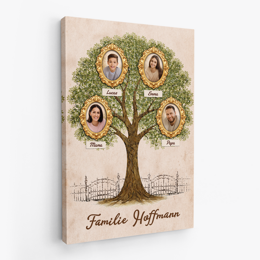 8009CGE2 familie personalisierte geschenke foto  leinwand familie_ baum 8009c6fwi