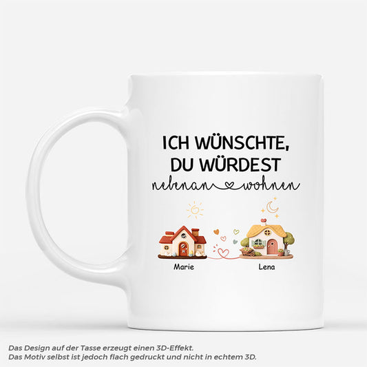 8034MGE1 3d druck effekt ich wunschte du wurdest nebenan wohnen personalisierte geschenke beste freundin  tassen modellbau 8034m8v5f