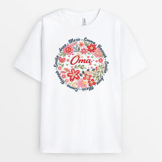8047AGE1 3d druck effekt mama knopf personalisiertes geschenk garten  oma  mama t shirt 8047asyha