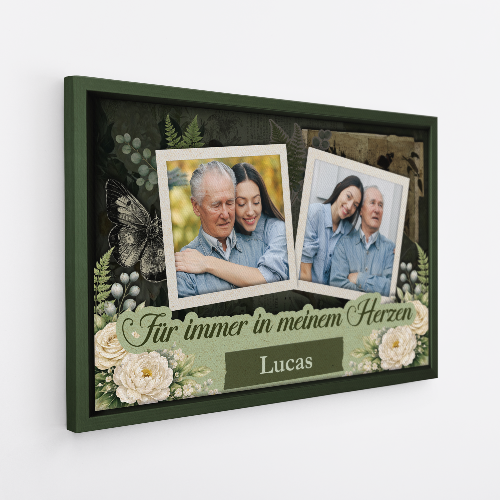 8068CGE2 3d druck effekt spruche fur liebe menschen im himmel personalisierte trauergeschenke  leinwand mit foto fur manner  frauen 8068c3fwa