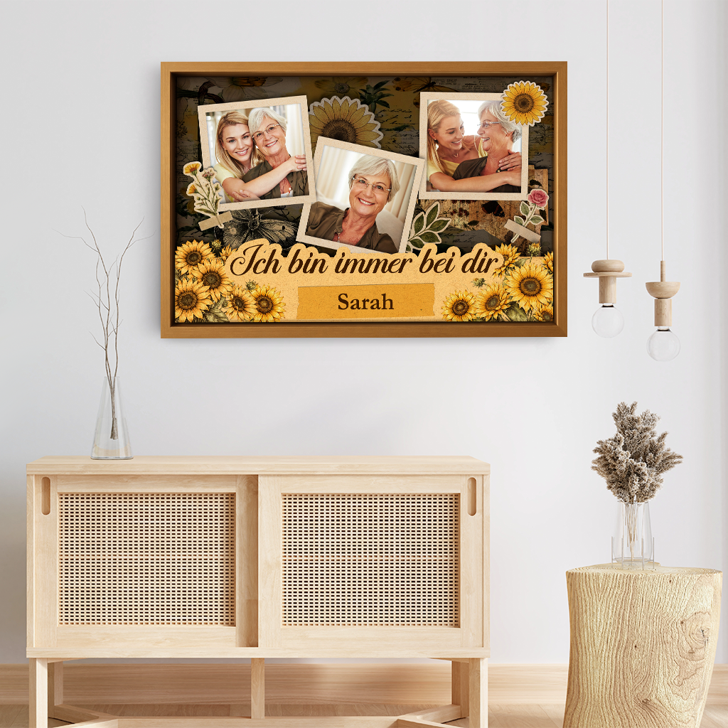 8068CGE3 3d druck effekt spruche fur liebe menschen im himmel personalisierte trauergeschenke  leinwand mit foto fur manner  frauen 8068c3fwa
