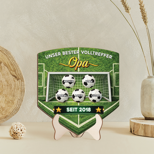 8114QGE2 3d druck effekt unser bester volltreffer papa personalisiertes geschenk  holzaufsteller papaopa fussball 8114qsfhb