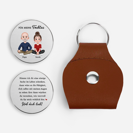 8122AGE1 sieh dich mit meinen augen dann weisst du wie wunderbar du bist personalisiertes geschenk  pocket hug schlusselanhanger tochter  sohn 8122aj6fwa