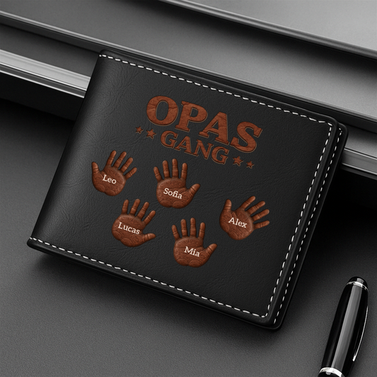 8127JGE2 3d druck effekt papas gang personalisierte geschenke herren  portemonnaie papaopa 8127j6kab